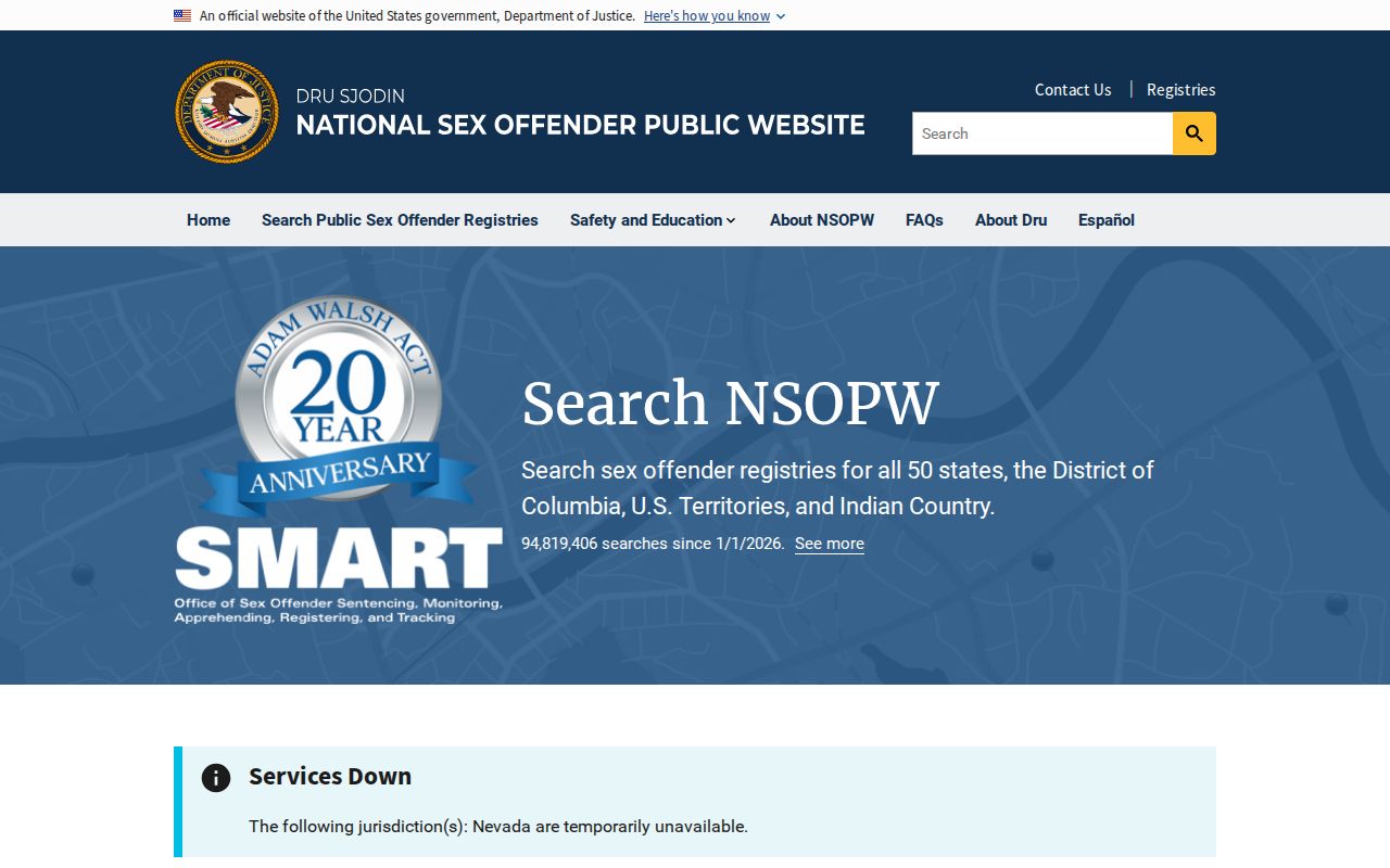 Oneida County sex offender check on the national NSOPW search interface